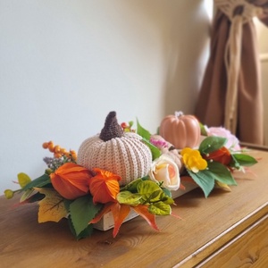 Őszi asztaldísz - kellékek & szerszámok - dekorációs kellékek - őszi dekor - falevél - Meska.hu