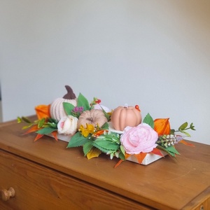 Őszi asztaldísz - kellékek & szerszámok - dekorációs kellékek - őszi dekor - falevél - Meska.hu