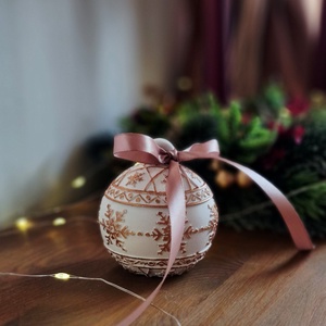 Karácsonyi kerámia mécsestartó - Meska.hu