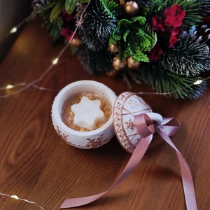 Karácsonyi kerámia mécsestartó - karácsony - karácsonyi lakásdekoráció - karácsonyi illatgyertya, mécses - Meska.hu