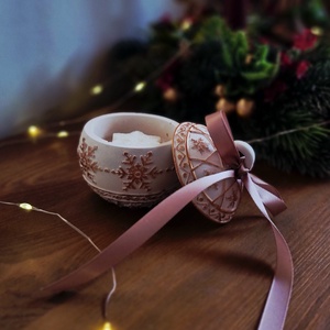 Karácsonyi kerámia mécsestartó - karácsony - karácsonyi lakásdekoráció - karácsonyi illatgyertya, mécses - Meska.hu