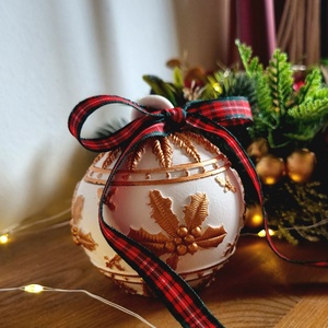 Karácsonyi gömb mécsestartó - Meska.hu