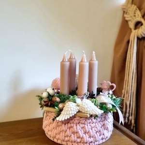 Horgolt alapú adventi asztaldísz - Meska.hu