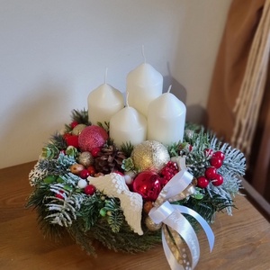 Makramé alapú adventi koszorú - karácsony - adventi díszek - adventi koszorú - Meska.hu