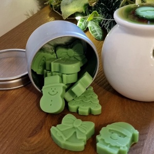 Karácsonyi illatviasz és párologtató szett - otthon & életmód - gyertya, illat, aroma - illatviasz - Meska.hu