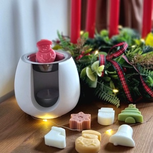 Kerámia Párologtató  6 választható illatviasszal - karácsony - karácsonyi lakásdekoráció - karácsonyi illatgyertya, mécses - Meska.hu