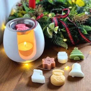 Kerámia Párologtató  6 választható illatviasszal - karácsony - karácsonyi lakásdekoráció - karácsonyi illatgyertya, mécses - Meska.hu
