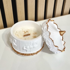 Karácsonyi körhintás kerámia mécses - karácsony - karácsonyi lakásdekoráció - karácsonyi illatgyertya, mécses - Meska.hu