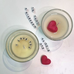 Titkos üzenet - szójaviasz gyertya - otthon & életmód - gyertya, illat, aroma - aromalámpa - Meska.hu