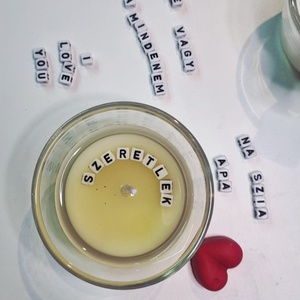 Titkos üzenet - szójaviasz gyertya - otthon & életmód - gyertya, illat, aroma - aromalámpa - Meska.hu