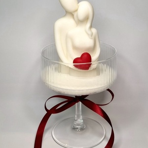 Szerelmespár szójaviasz gyertya, Esküvő, Emlék & Ajándék, Nászajándék, Ceremónia szett, Gyertya-, mécseskészítés, MESKA