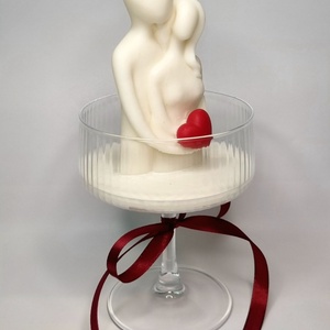 Szerelmespár szójaviasz gyertya - esküvő - emlék & ajándék - nászajándék - ceremónia szett - Meska.hu