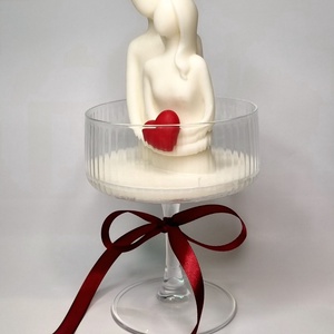 Szerelmespár szójaviasz gyertya - esküvő - emlék & ajándék - nászajándék - ceremónia szett - Meska.hu