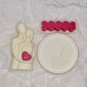 Szerelmespár gyertyaszett - esküvő - emlék & ajándék - nászajándék - ceremónia szett - Meska.hu