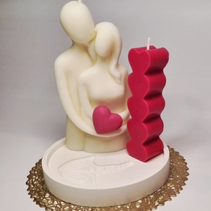 Szerelmespár gyertyaszett - esküvő - emlék & ajándék - nászajándék - ceremónia szett - Meska.hu