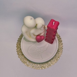 Szerelmespár gyertyaszett - esküvő - emlék & ajándék - nászajándék - ceremónia szett - Meska.hu