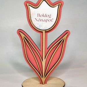 Nőnapi lézervágott tulipán - otthon & életmód - virágdekoráció - virágdíszek - asztali virágdísz - Meska.hu