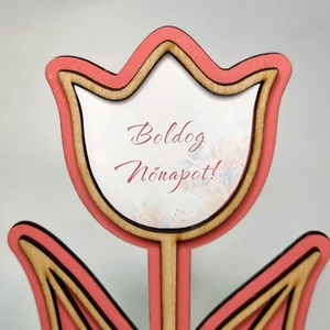 Nőnapi lézervágott tulipán - otthon & életmód - virágdekoráció - virágdíszek - asztali virágdísz - Meska.hu