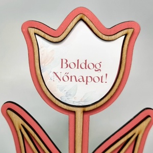 Nőnapi lézervágott tulipán - otthon & életmód - virágdekoráció - virágdíszek - asztali virágdísz - Meska.hu