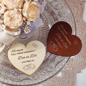 Egyedi esküvői fa hűtőmágnes � köszönetajándék - esküvő - emlék & ajándék - köszönőajándék - Meska.hu