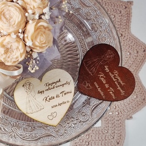 Egyedi esküvői fa hűtőmágnes � köszönetajándék - esküvő - emlék & ajándék - köszönőajándék - Meska.hu
