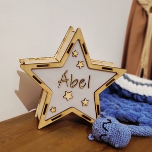 Babaszobai éjjelilámpa � Egyedi csillag forma - baba - mama - babaszoba dekoráció - éjszakai fény - Meska.hu