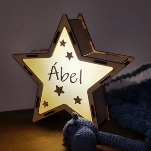 Babaszobai éjjelilámpa � Egyedi csillag forma - baba - mama - babaszoba dekoráció - éjszakai fény - Meska.hu