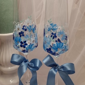 Pezsgős pohár lánybúcsúra, szülinapra - esküvő - emlék & ajándék - köszönőajándék - Meska.hu