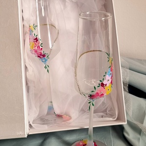 Pezsgős pohár lánybúcsúra, szülinapra - esküvő - emlék & ajándék - köszönőajándék - Meska.hu