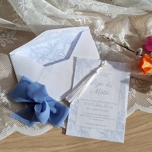 Angol rózsás esküvői meghívó, Esküvő, Meghívó & Kártya, Meghívó, Papírművészet, MESKA