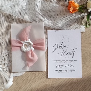 Viaszpecsétes meghívó, Esküvő, Meghívó & Kártya, Meghívó, Papírművészet, MESKA