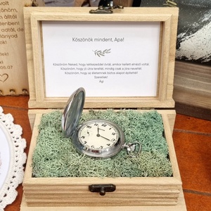 Zsebórás szülőköszöntő ajándék, Esküvő, Emlék & Ajándék, Szülőköszöntő ajándék, Famegmunkálás, MESKA