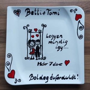  süteményes tányér, kínálótál  - otthon & életmód - konyhafelszerelés, tálalás - tálalás - tányér & étkészlet - Meska.hu