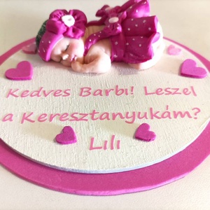 keresztszülő felkérő, nagymama köszöntő - otthon & életmód - babaszoba, gyerekszoba - babaszoba, gyerekszoba - Meska.hu