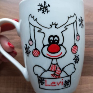 Karácsonyi teás kávés bögre szett - karácsony - karácsonyi lakásdekoráció - ünnepi asztaldekoráció - Meska.hu