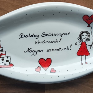  süteményes tál, kínáló tál  - otthon & életmód - konyhafelszerelés, tálalás - tálalás - tányér & étkészlet - Meska.hu