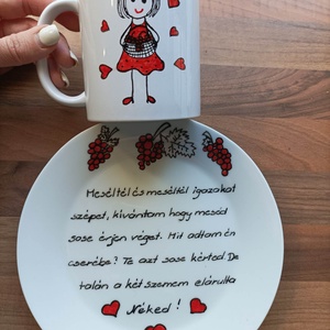 köszönő búcsú ajándék óvónőknek tanárnőknek sütis tányér - otthon & életmód - konyhafelszerelés, tálalás - tálalás - kínálótál - Meska.hu