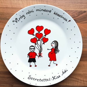 köszönő búcsú ajándék óvónőknek tanárnőknek sütis tányér - otthon & életmód - konyhafelszerelés, tálalás - tálalás - kínálótál - Meska.hu