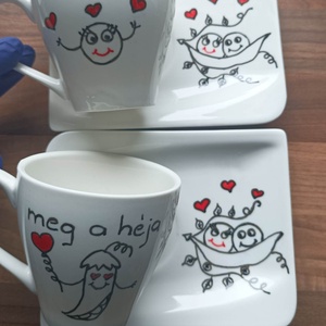 Borsó meg a héja presszós szett Valentin napra - otthon & életmód - konyhafelszerelés, tálalás - tálalás - teás- és kávés pohár, készlet - Meska.hu
