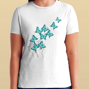 Egyedi tervezésű pillangós pólók , Ruha & Divat, Női ruha, Póló, felső, Mindenmás, MESKA