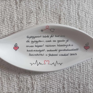 köszönő ajándék orvosnak, nővérnek - otthon & életmód - konyhafelszerelés, tálalás - tálalás - kínálótál - Meska.hu