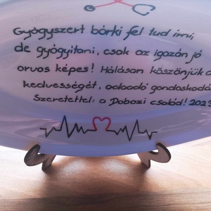 Egyedi feliratos köszönő ajándék orvosnak  - otthon & életmód - konyhafelszerelés, tálalás - tálalás - kínálótál - Meska.hu