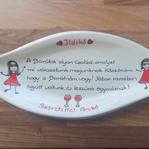 Búcsúajándék kollégáknak, barátnőknek sütis tál, kínálótál - otthon & életmód - konyhafelszerelés, tálalás - tálalás - kínálótál - Meska.hu