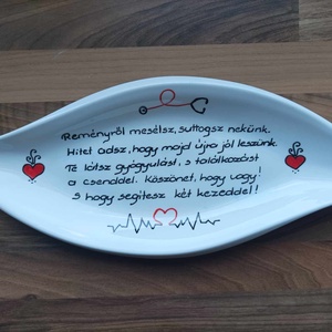 kínálótál megrendelésre orvosnak, családnak köszönő ajándék, Otthon & Életmód, Konyhafelszerelés, tálalás, Tálalás, Kínálótál, Festett tárgyak, MESKA