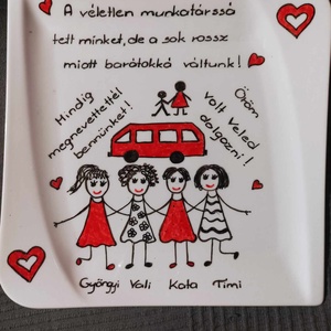 Egyedi kínáló tál barátnőnek, főnőknek, kollégának, Otthon & Életmód, Konyhafelszerelés, tálalás, Tálalás, Kínálótál, Festett tárgyak, MESKA
