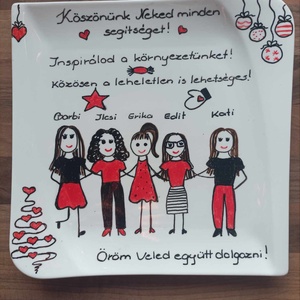 Egyedi kínáló tál barátnőnek, főnőknek, kollégának - otthon & életmód - konyhafelszerelés, tálalás - tálalás - kínálótál - Meska.hu