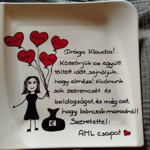 Búcsú ajándék megrendelésre , Otthon & Életmód, Konyhafelszerelés, tálalás, Tálalás, Kínálótál, Festett tárgyak, MESKA