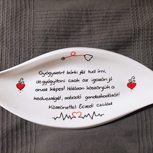köszönő ajándék orvosnak, nővérnek  - otthon & életmód - konyhafelszerelés, tálalás - tálalás - kínálótál - Meska.hu