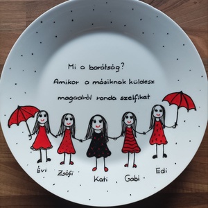 kedves tányér barátnőknek lánybúcsúra - otthon & életmód - konyhafelszerelés, tálalás - tálalás - kínálótál - Meska.hu