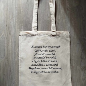 Kétoldalas natúr vászontáska pitypangos  - táska & tok - bevásárlás & shopper táska - shopper, textiltáska, szatyor - Meska.hu